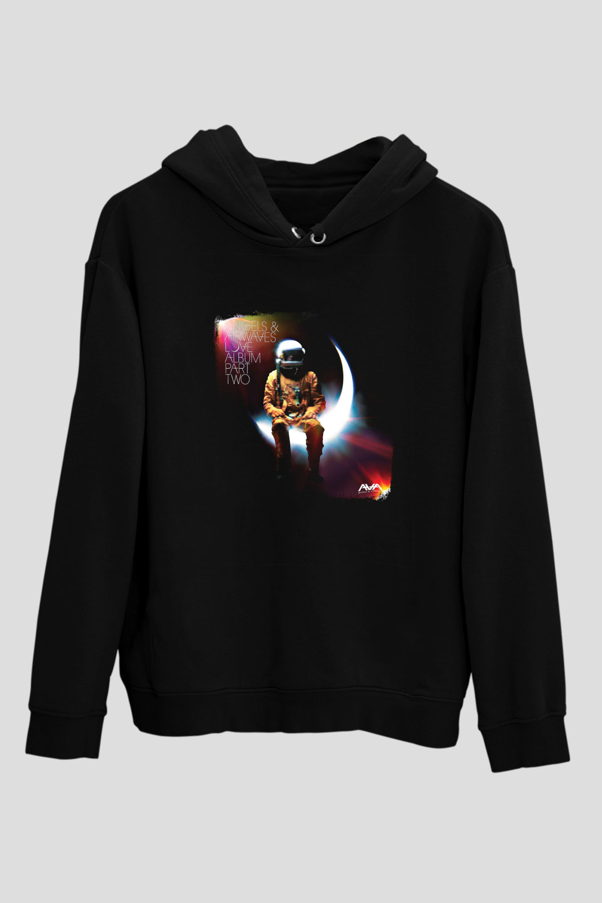 Angels and Airwaves Baskılı Unisex Siyah Hoodie