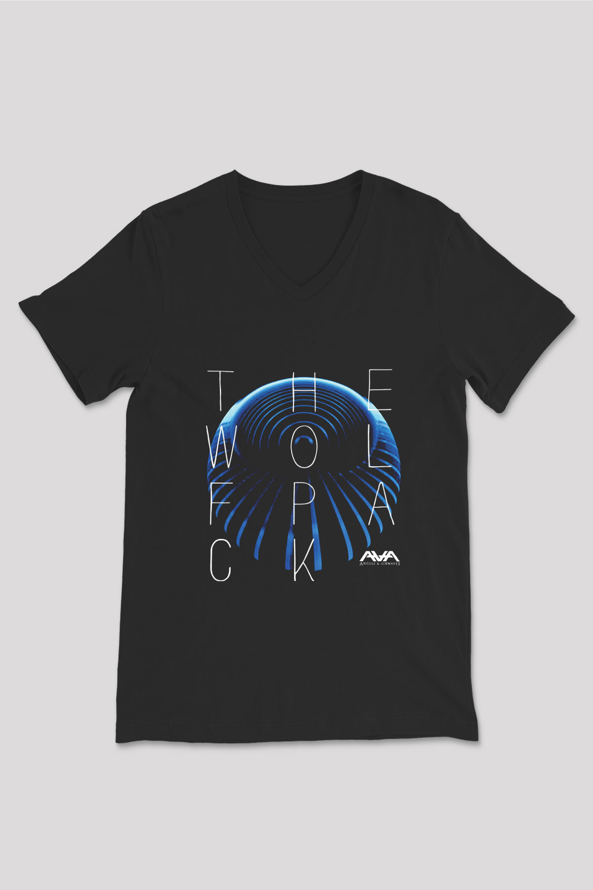Angels and Airwaves Baskılı Unisex Siyah V Yaka Tişört