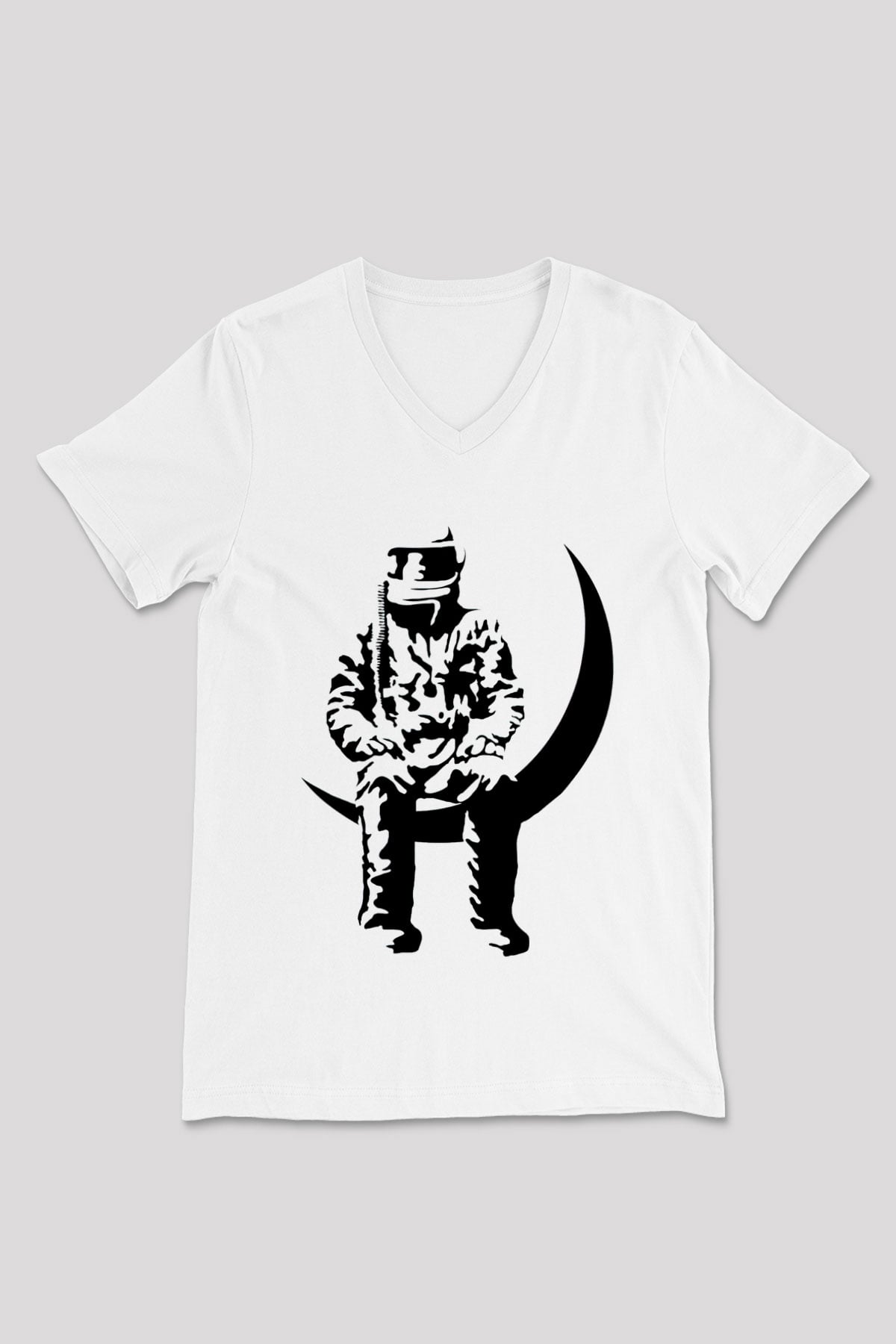 Angels and Airwaves Beyaz Unisex V Yaka Tişört