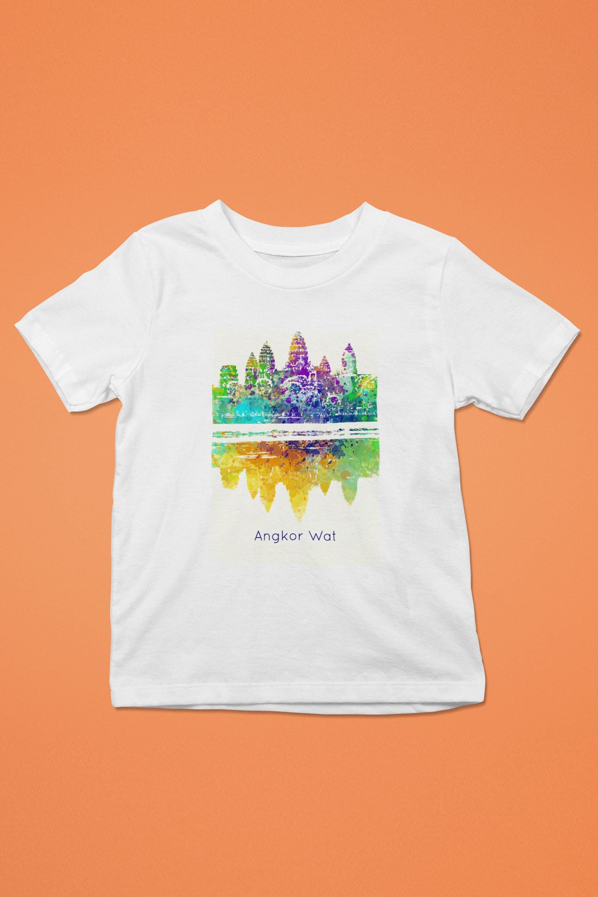 Angkor Vat Beyaz Unisex Çocuk Tişört