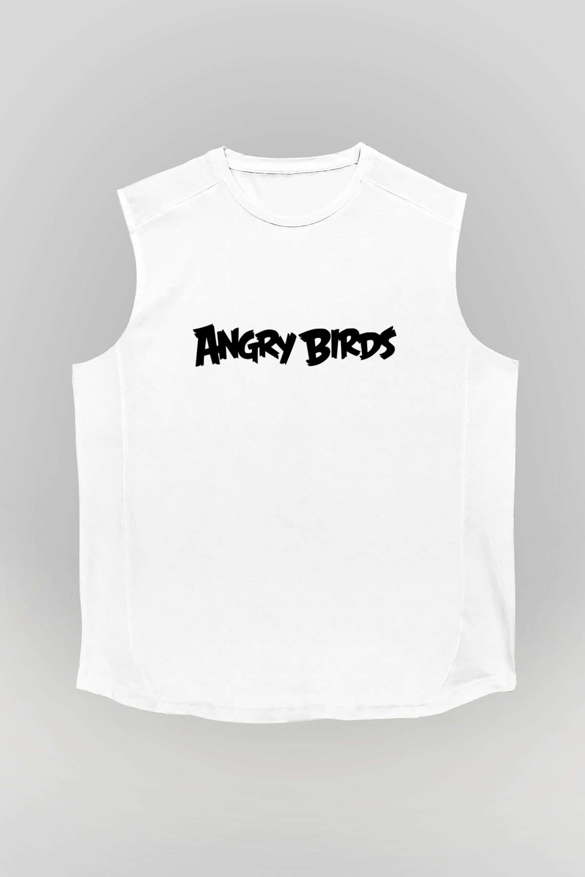 Angry Birds Beyaz Unisex Kolsuz Tişört