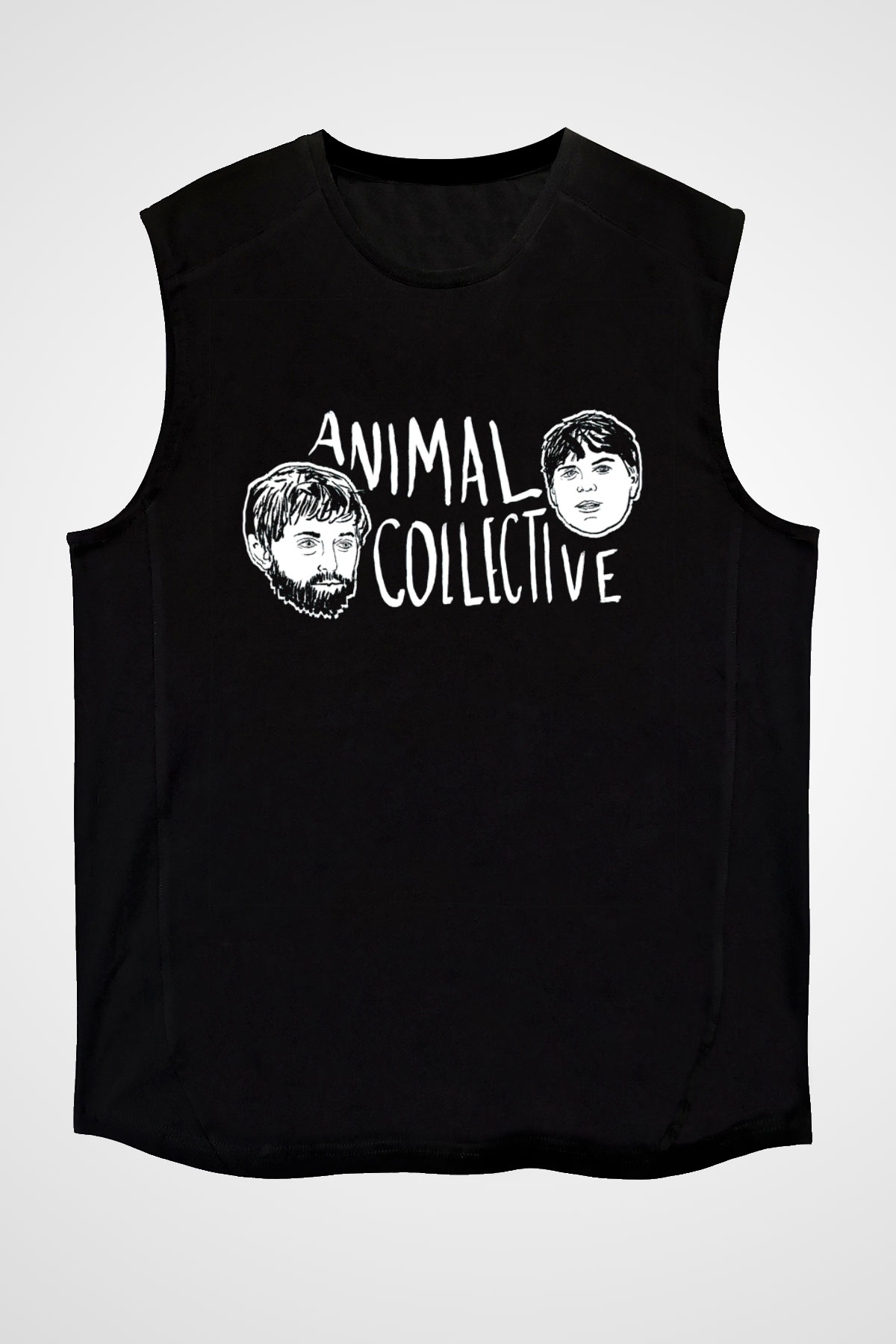 Animal Collective Siyah Unisex Kolsuz Tişört