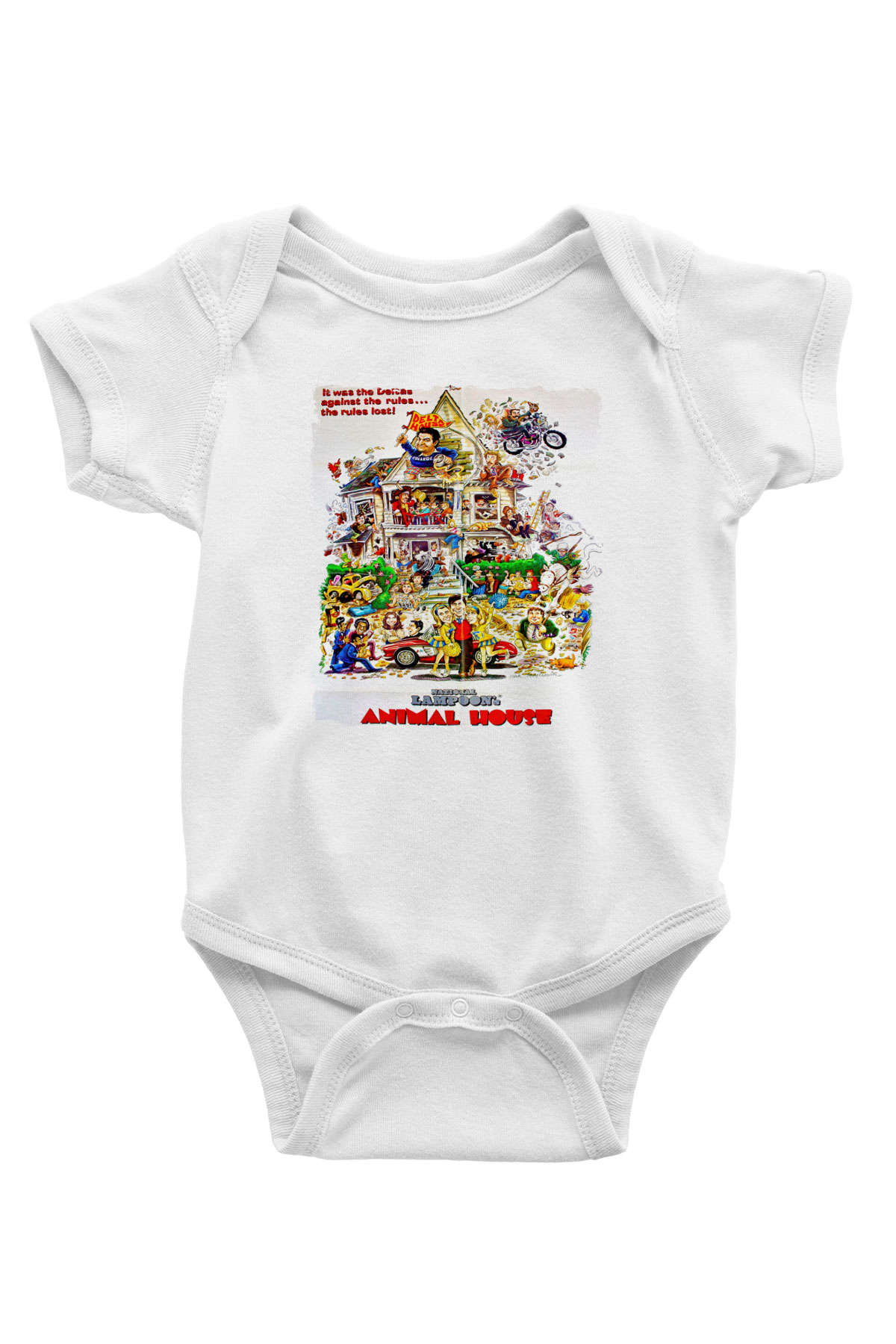Animal House Beyaz Bebek Body - Zıbın