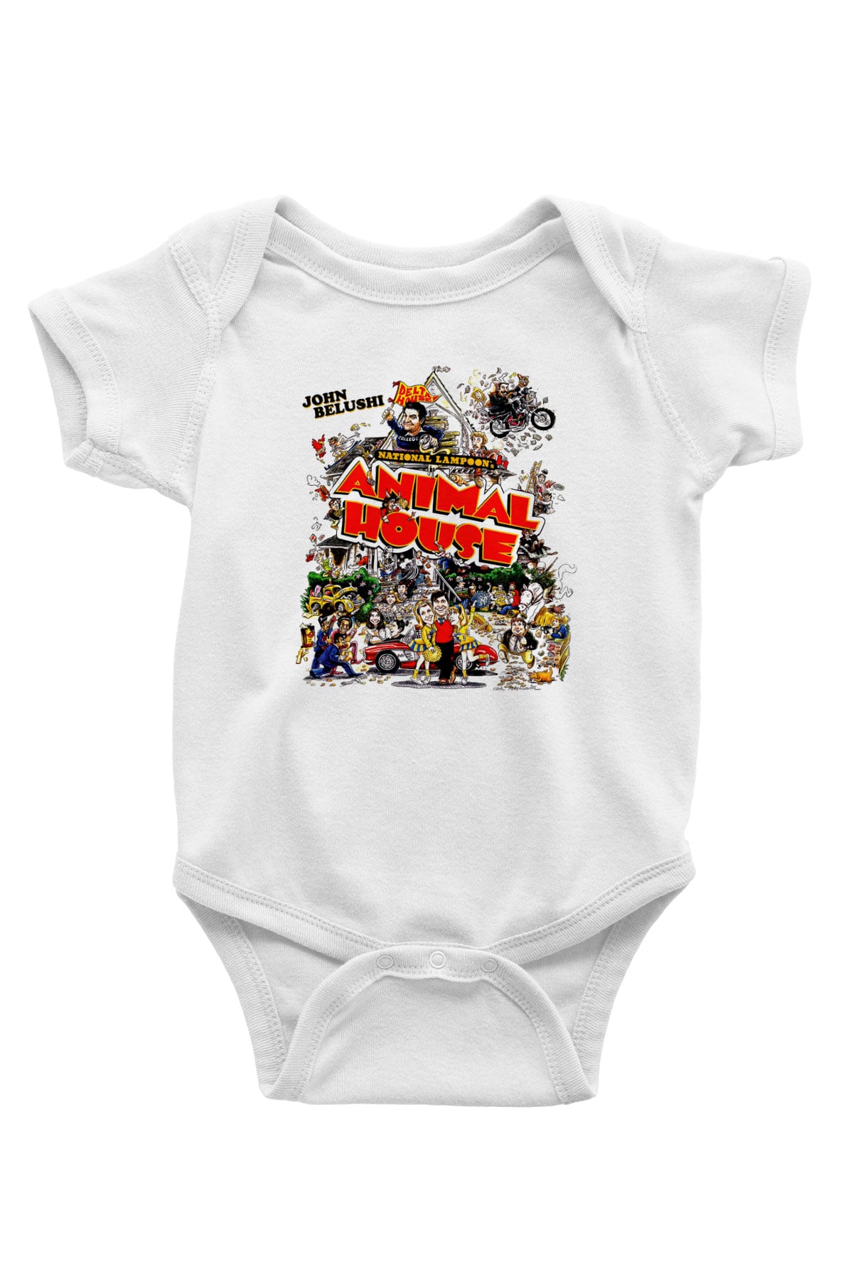 Animal House Beyaz Bebek Body - Zıbın