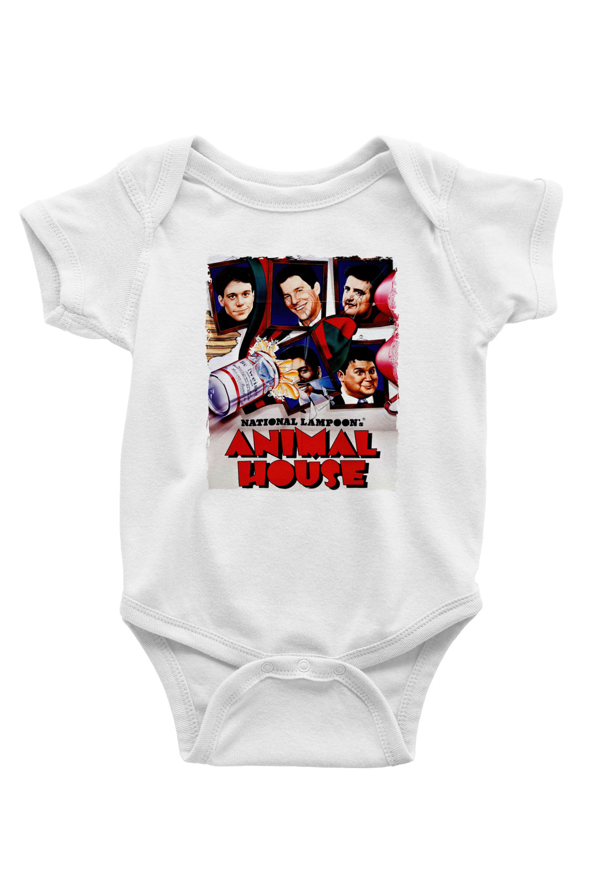 Animal House Beyaz Bebek Body - Zıbın