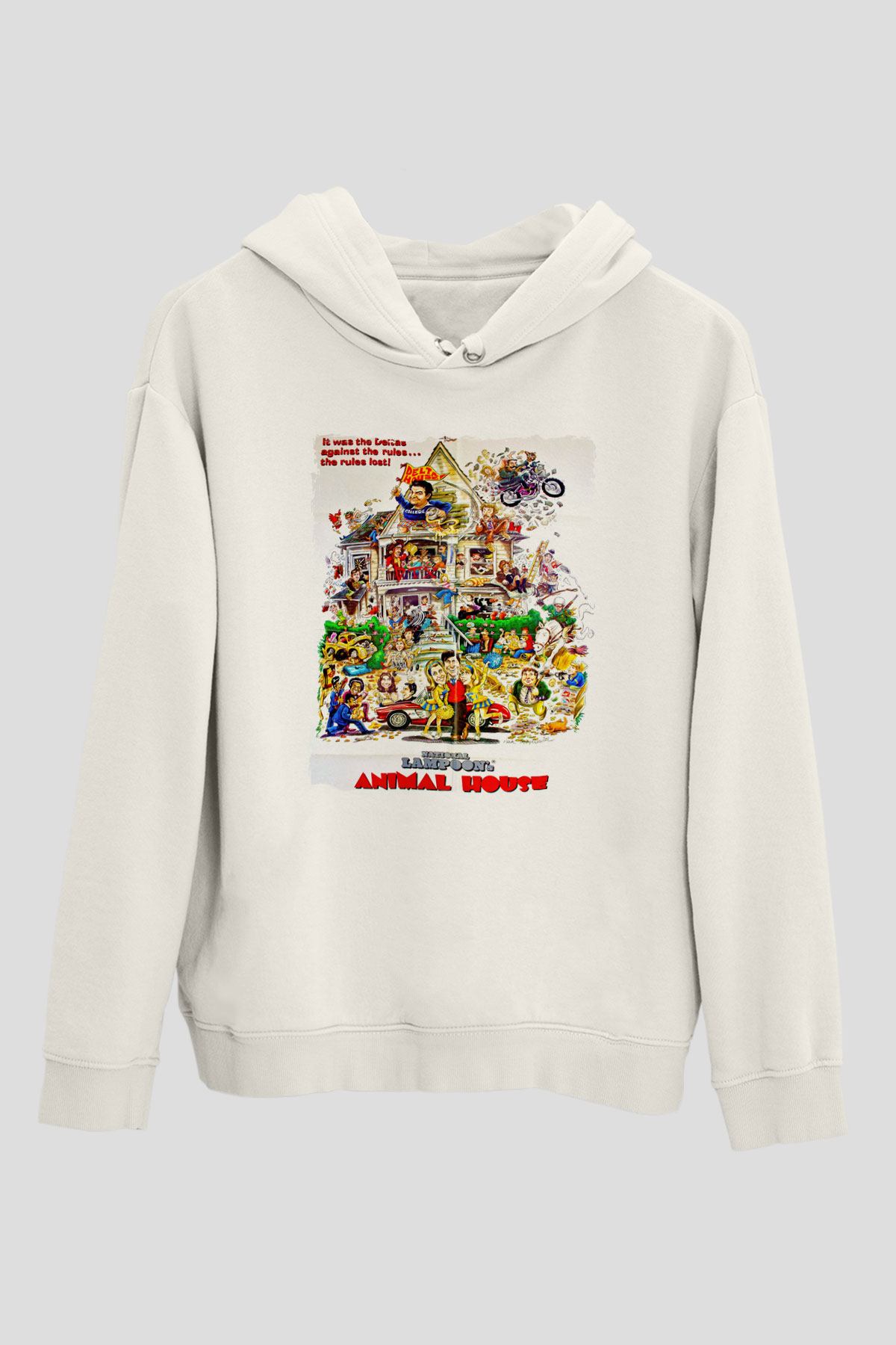 Animal House Beyaz Unisex Hoodie