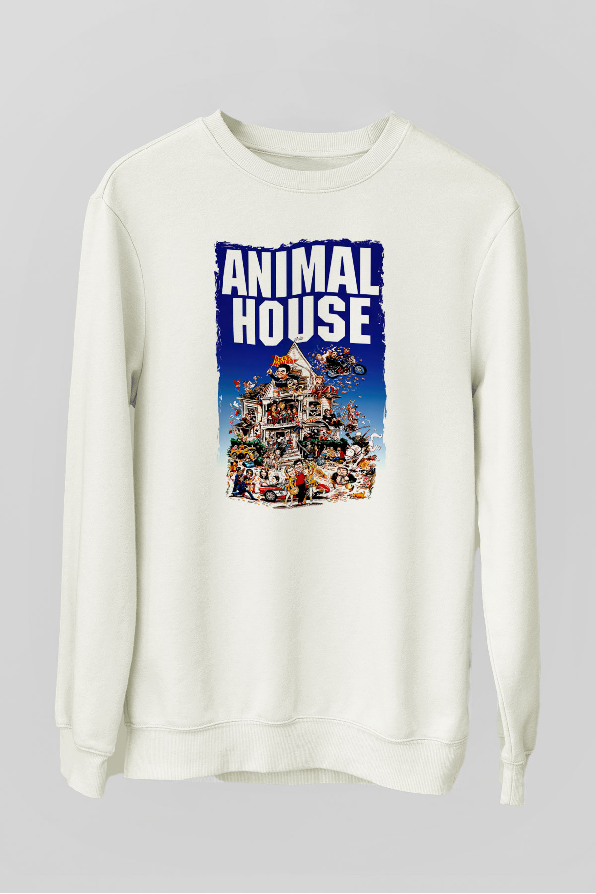 Animal House Beyaz Unisex  Sweatshirt