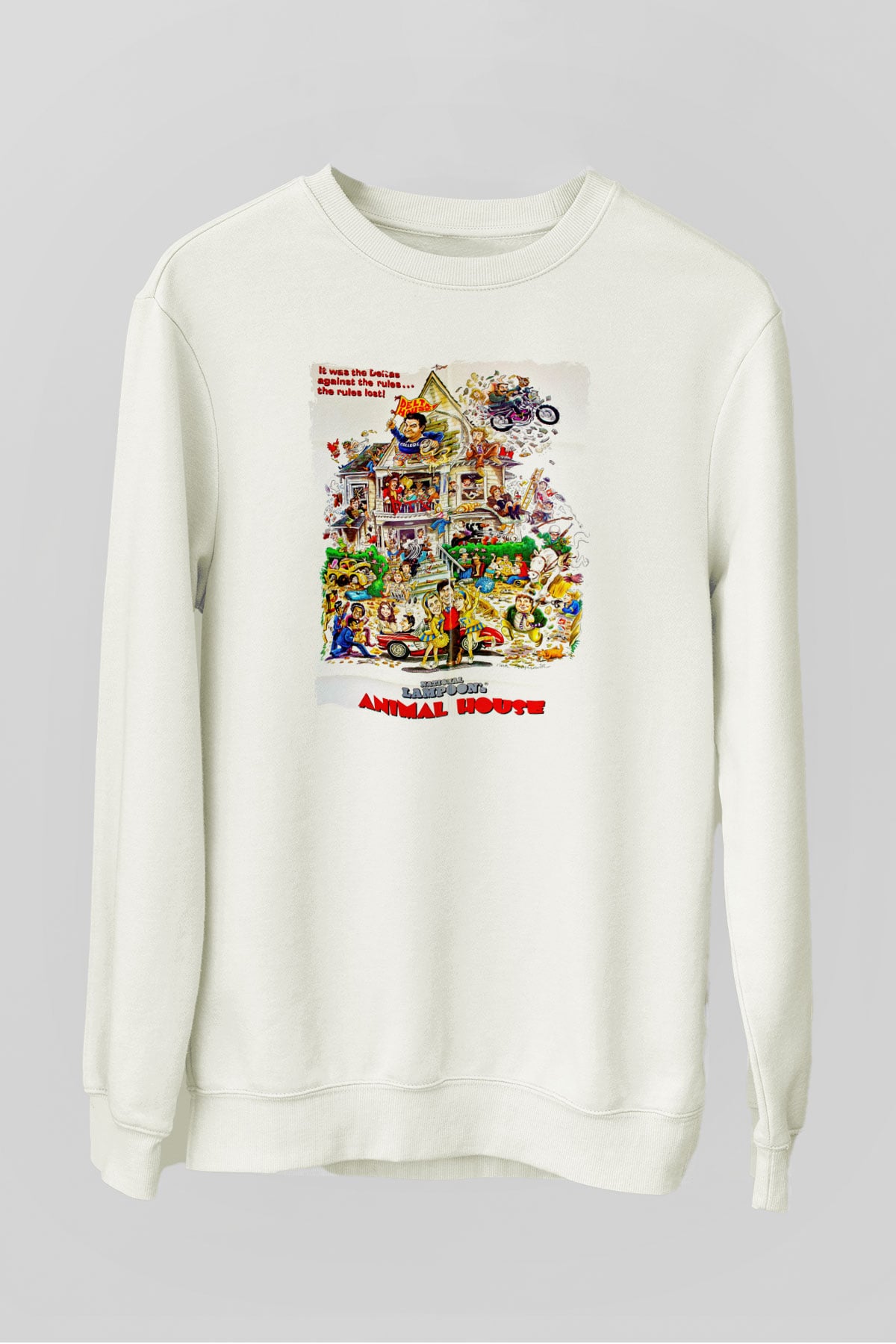 Animal House Beyaz Unisex  Sweatshirt