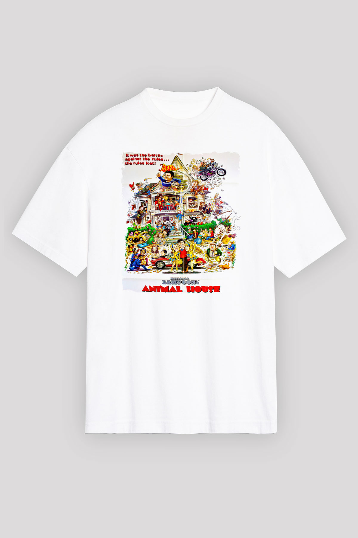 Animal House Beyaz Unisex Tişört