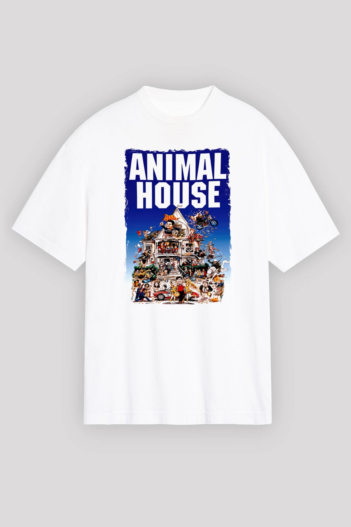 Animal House Beyaz Unisex Tişört