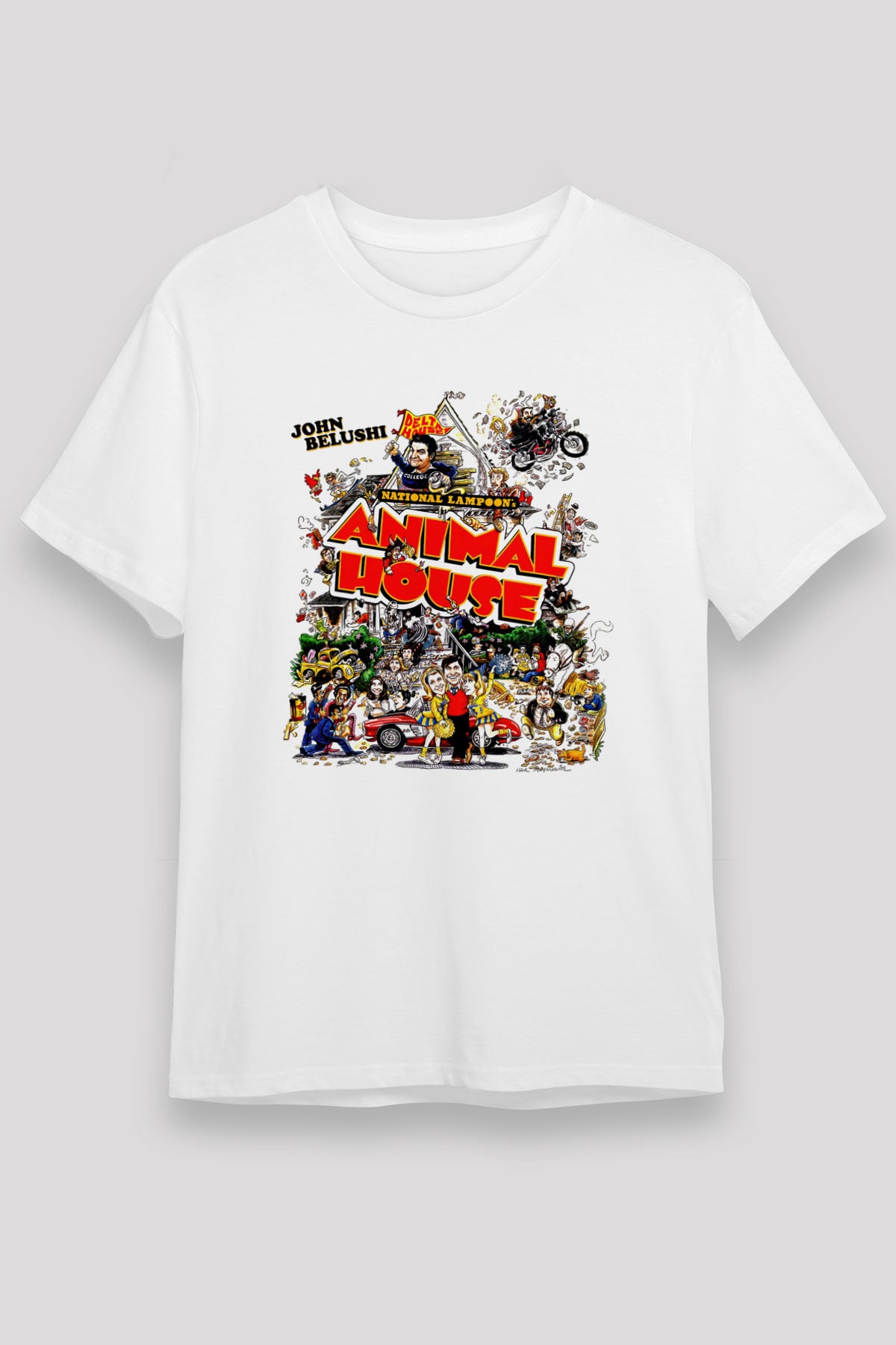 Animal House Beyaz Unisex Tişört