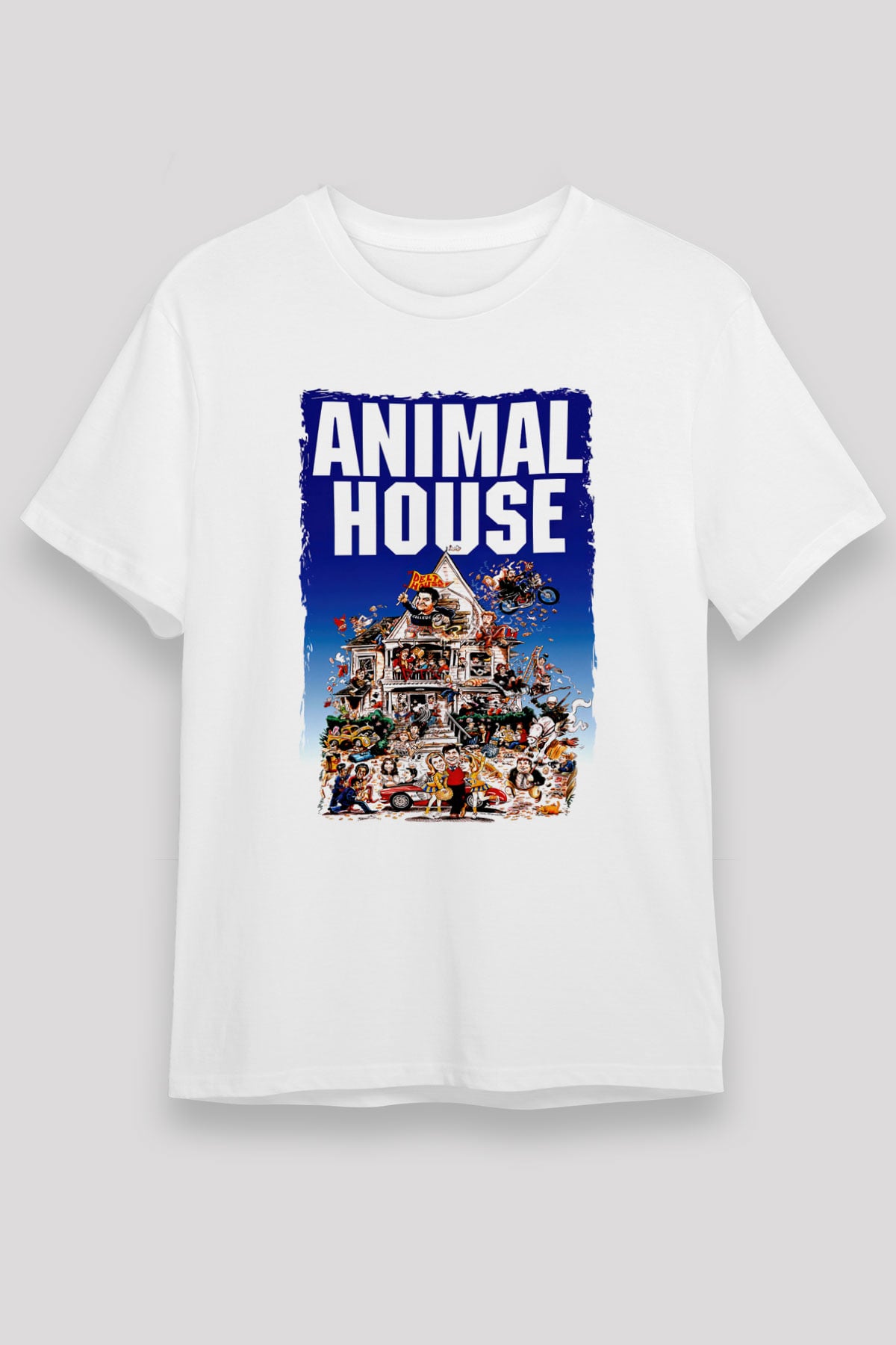 Animal House Beyaz Unisex Tişört