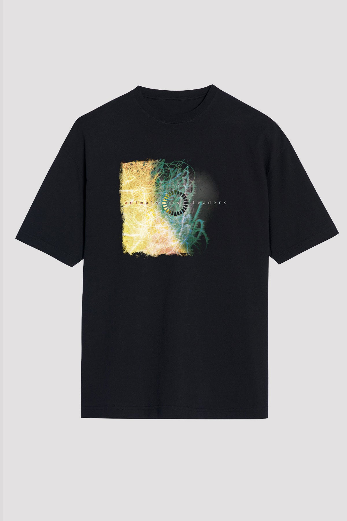 Animals as Leaders Baskılı Unisex Siyah Oversize Tişört