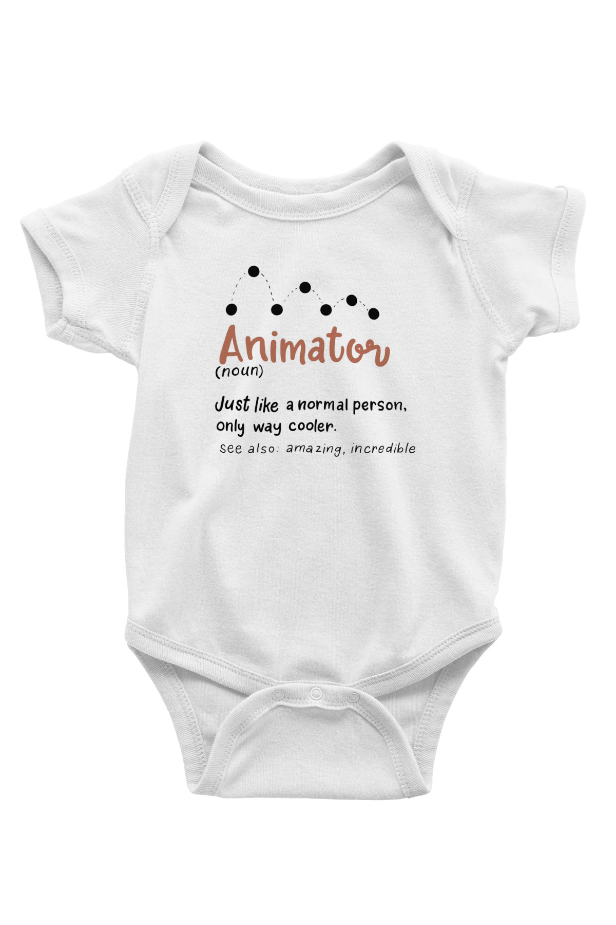 Animatör Beyaz Bebek Body - Zıbın