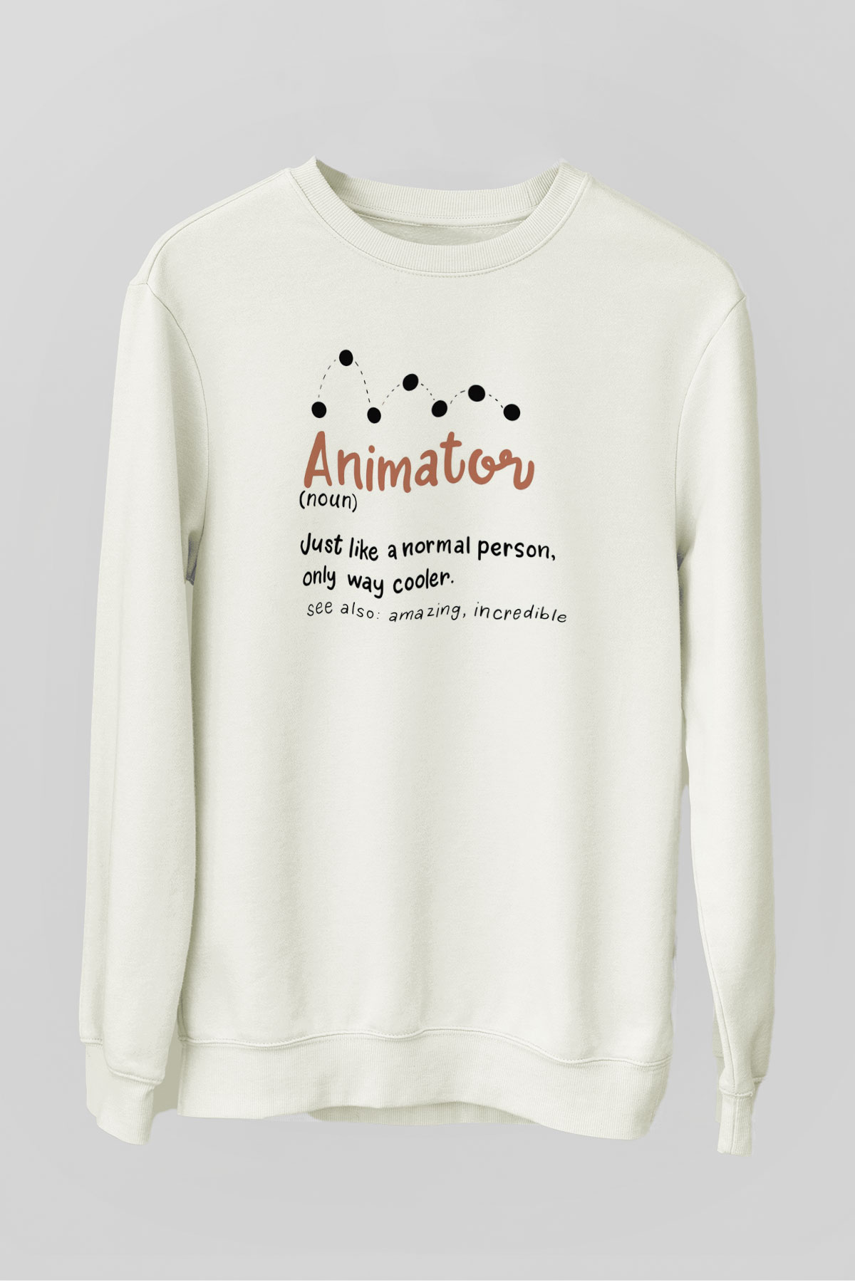 Animatör Beyaz Unisex Sweatshirt