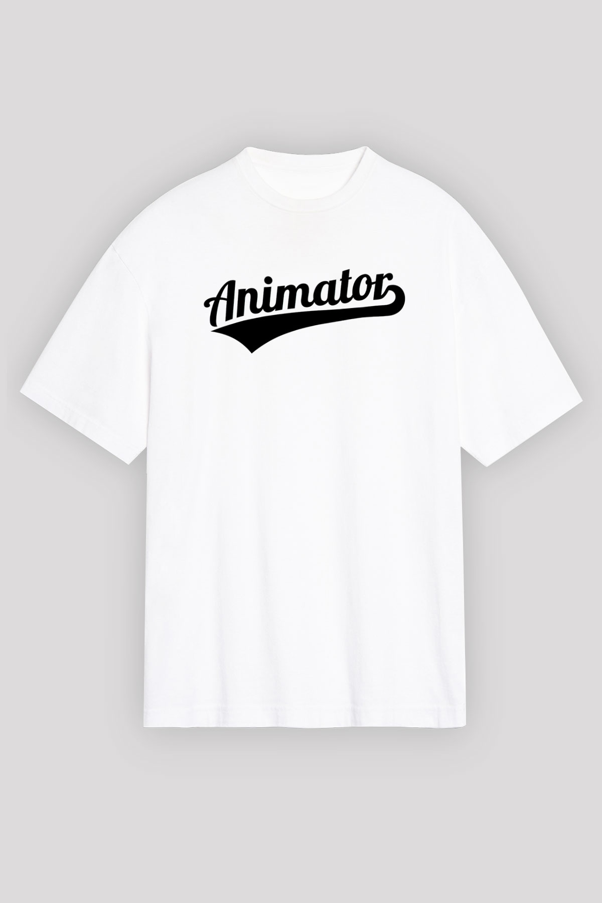 Animatör Beyaz Unisex Tişört T-Shirt - TişörtFabrikası