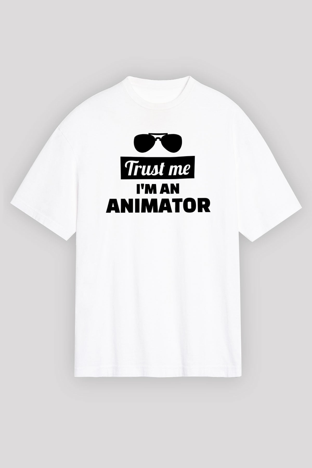Animatör Beyaz Unisex Tişört T-Shirt - TişörtFabrikası