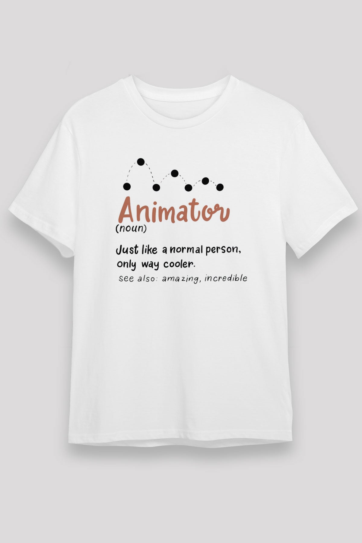 Animatör Beyaz Unisex Tişört T-Shirt - TişörtFabrikası
