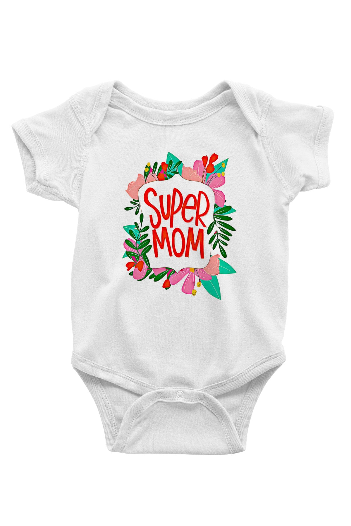 Anneler Günü Baskılı Beyaz Unisex Bebek Body - Zıbın