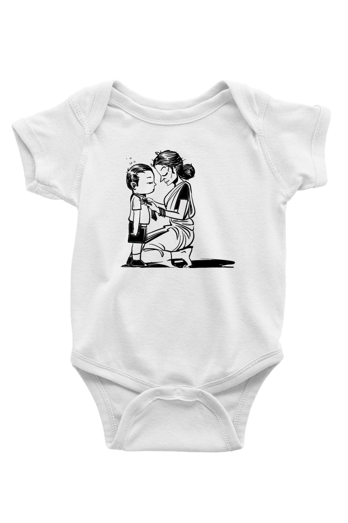 Anneler Günü Baskılı Beyaz Unisex Bebek Body - Zıbın