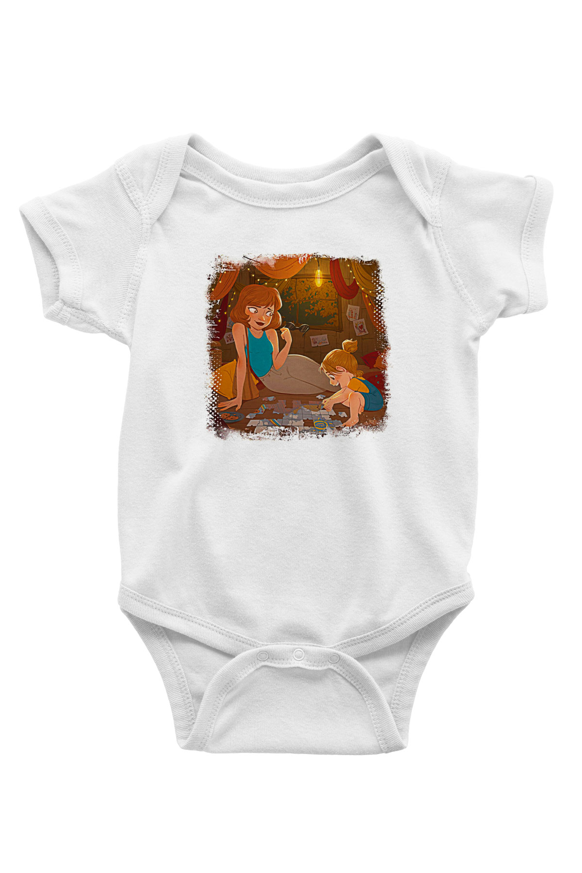 Anneler Günü Baskılı Beyaz Unisex Bebek Body - Zıbın