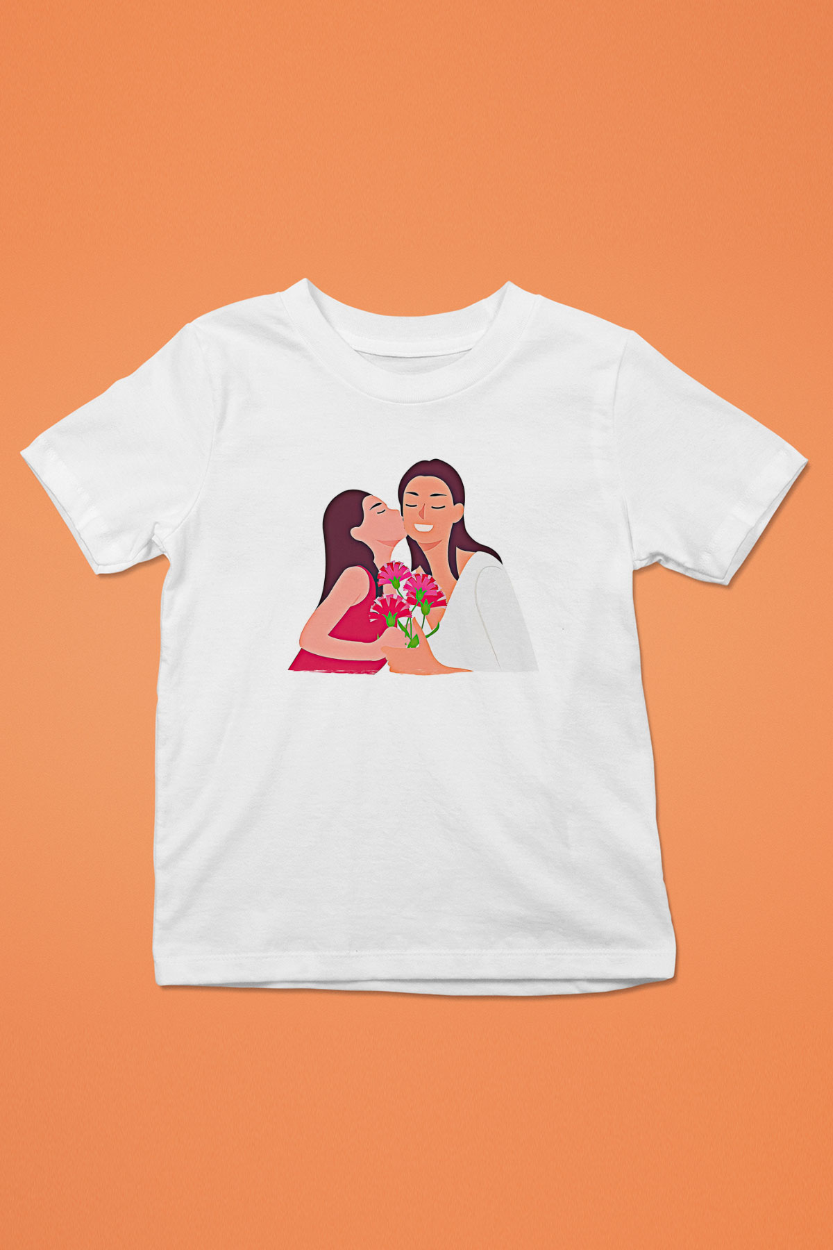 Anneler Günü Baskılı Beyaz Unisex Beyaz Çocuk Tişört - Tshirt