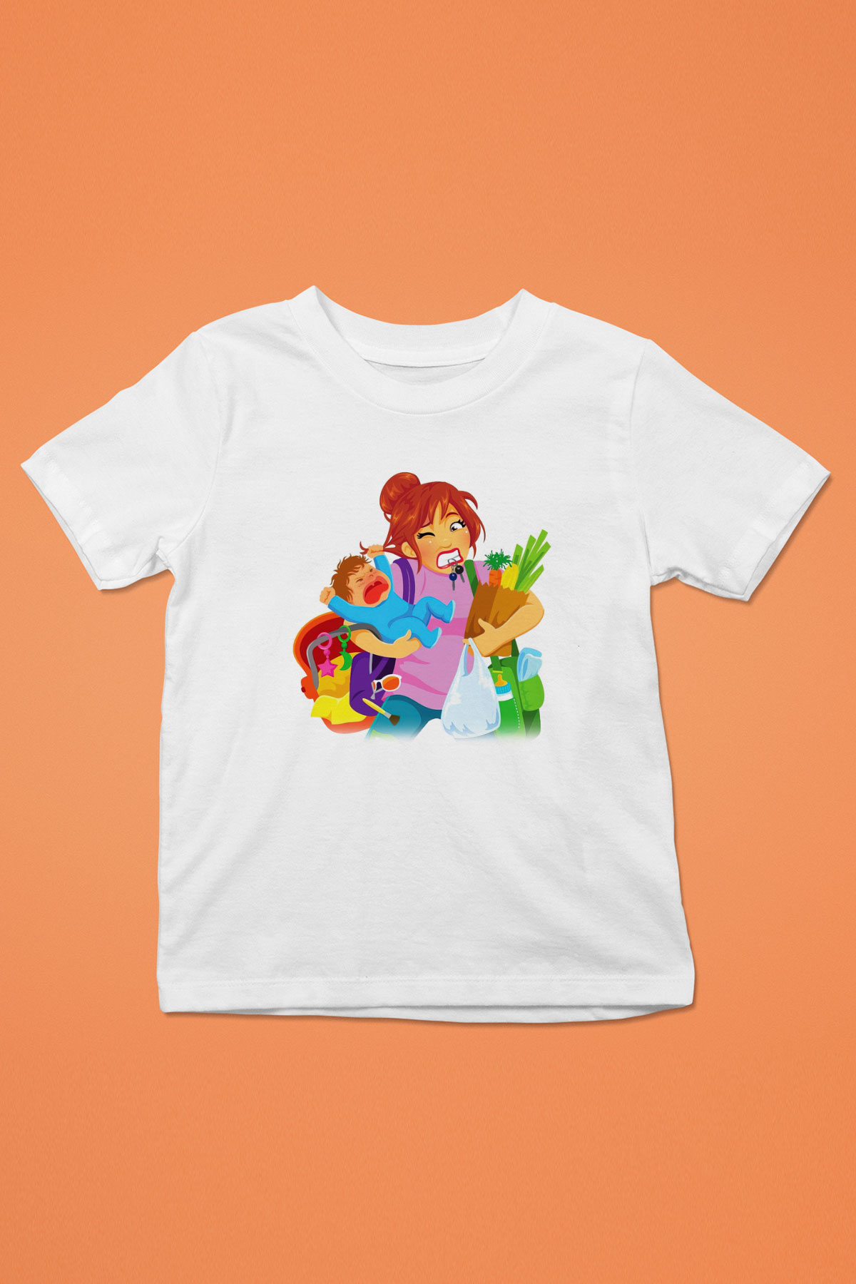 Anneler Günü Baskılı Beyaz Unisex Çocuk Tişört