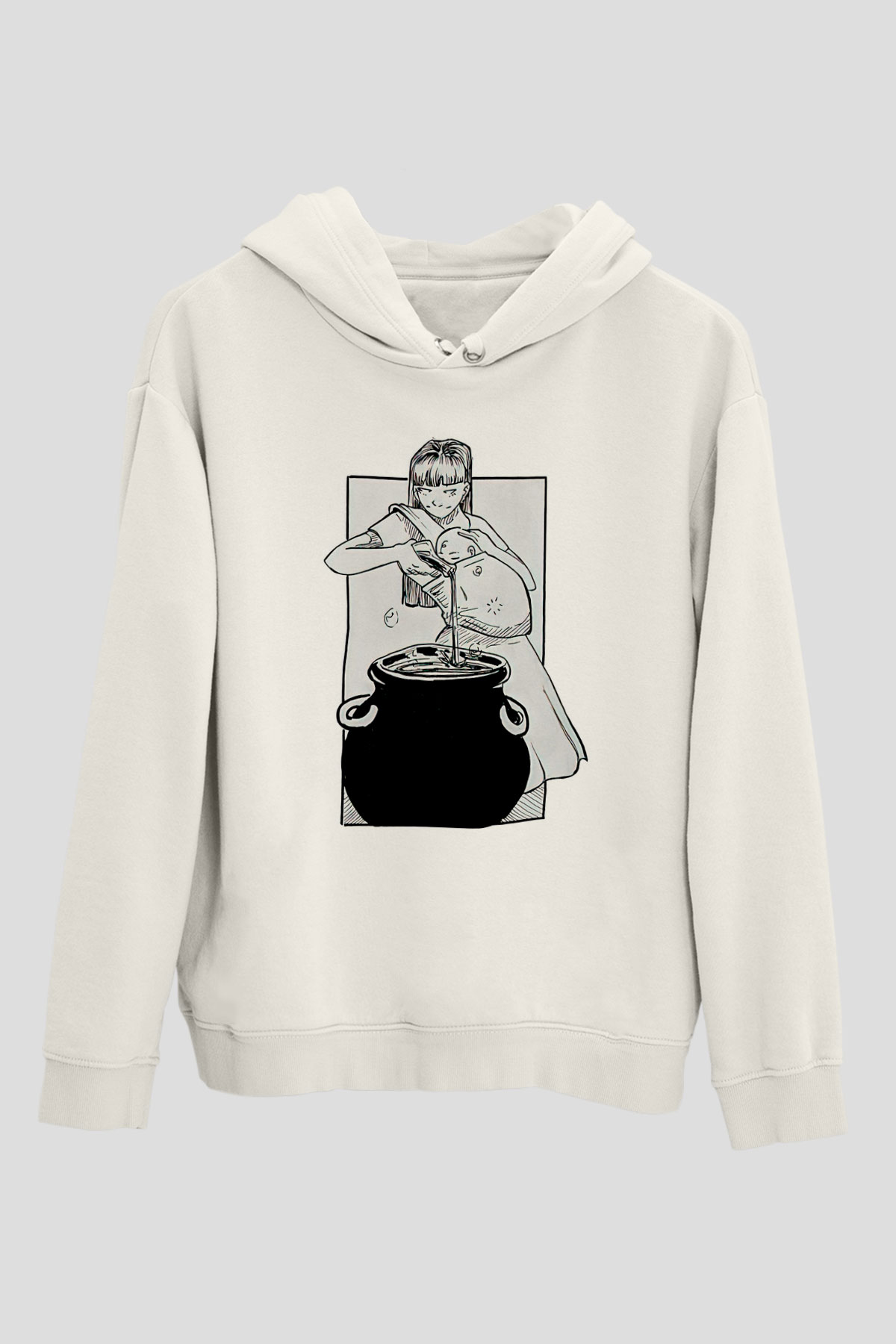 Anneler Günü Baskılı Beyaz Unisex Hoodie