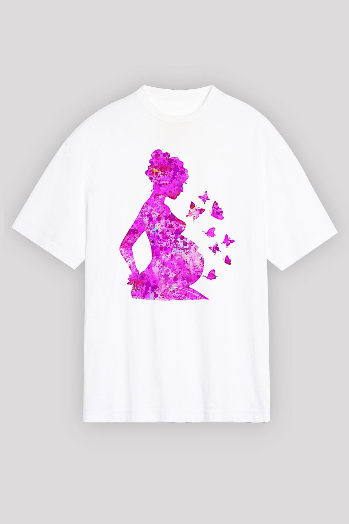 Anneler Günü Baskılı Beyaz Unisex Oversize Tişört - Tshirt