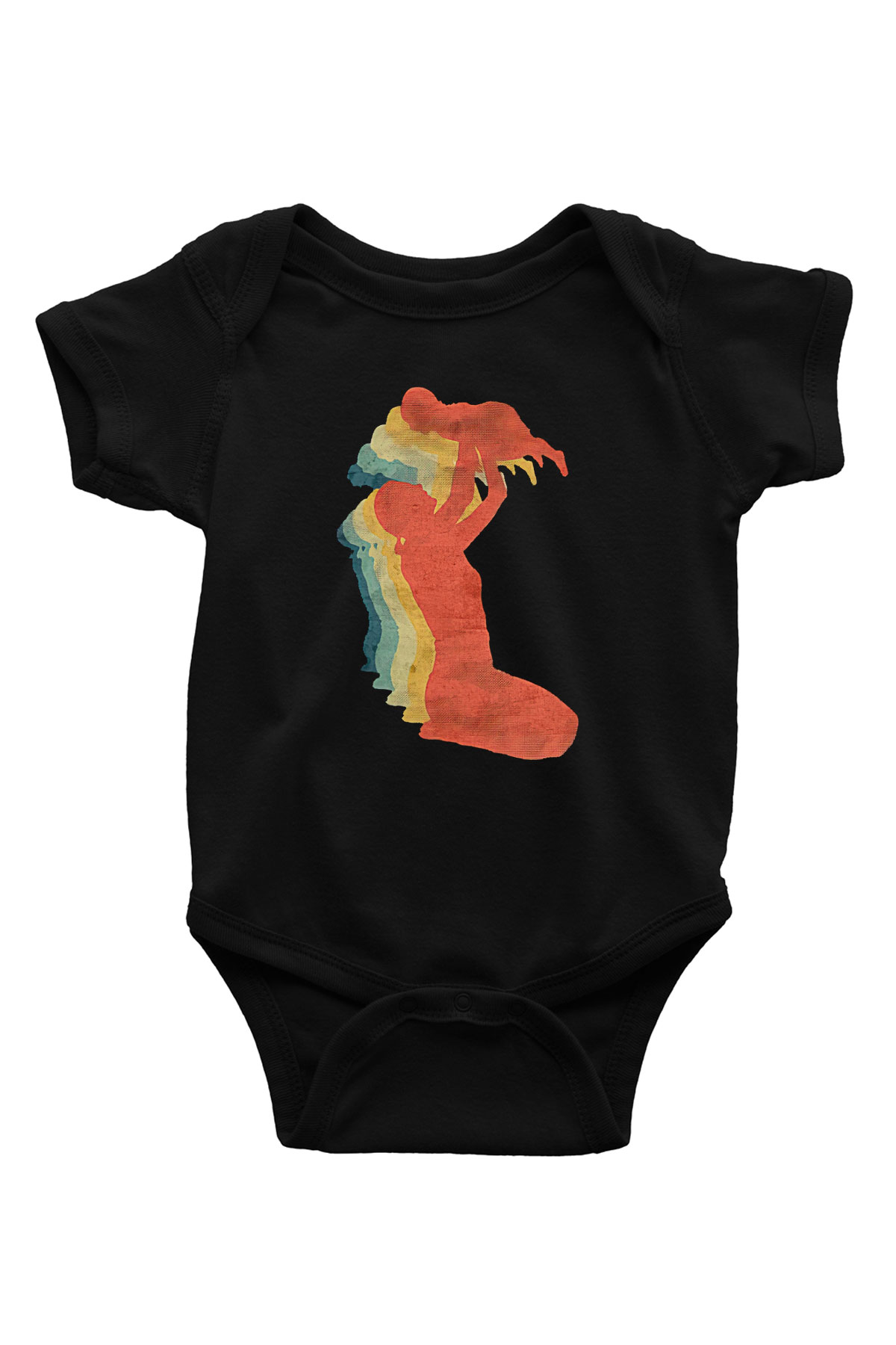 Anneler Günü Baskılı Unisex Siyah Bebek Body - Zıbın