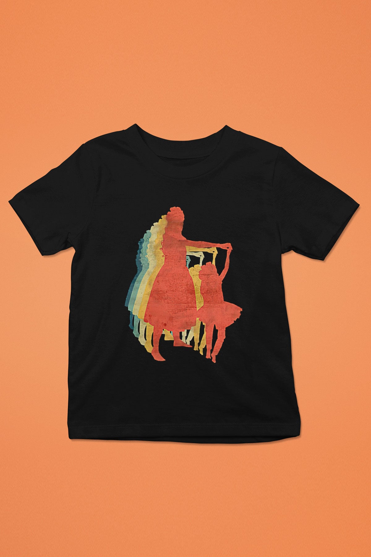 Anneler Günü Baskılı Unisex Siyah Çocuk Tişört - Tshirt
