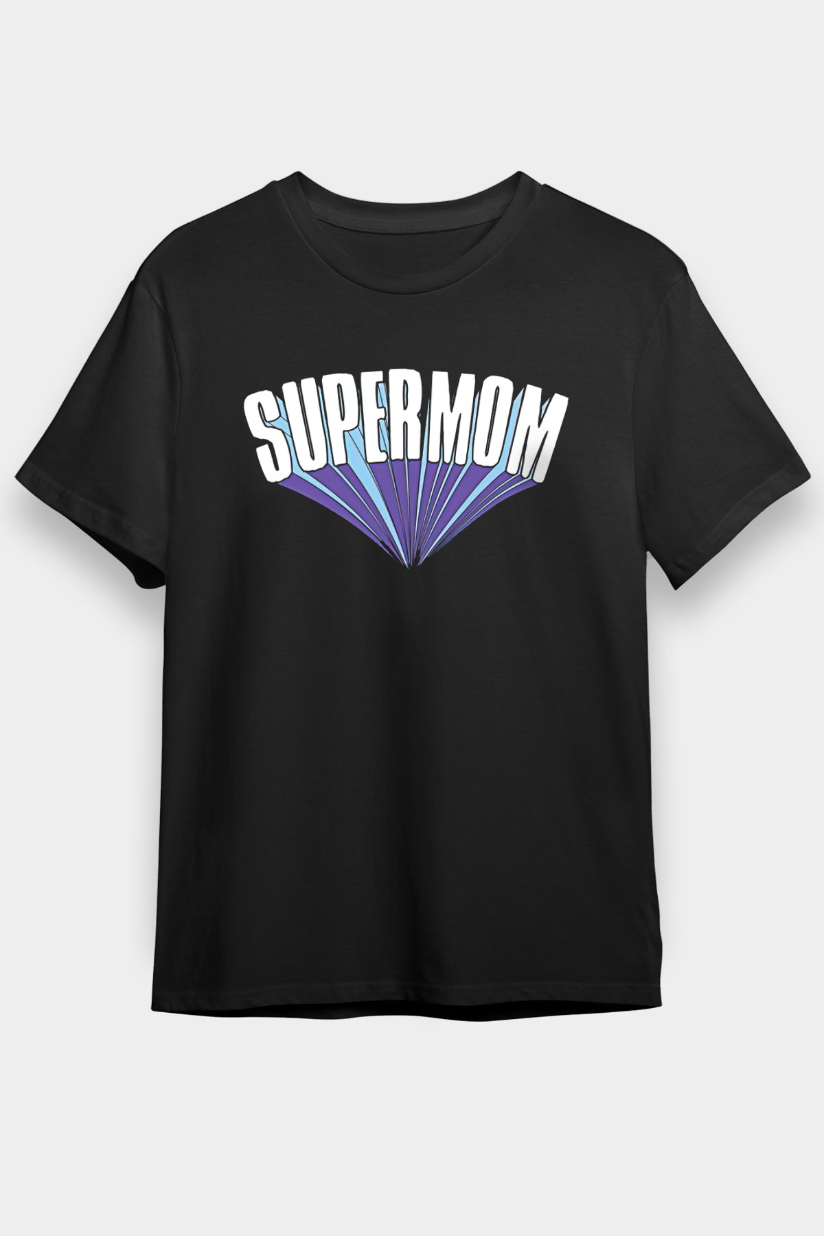 Anneler Günü Baskılı Unisex Siyah Tişört - Tshirt