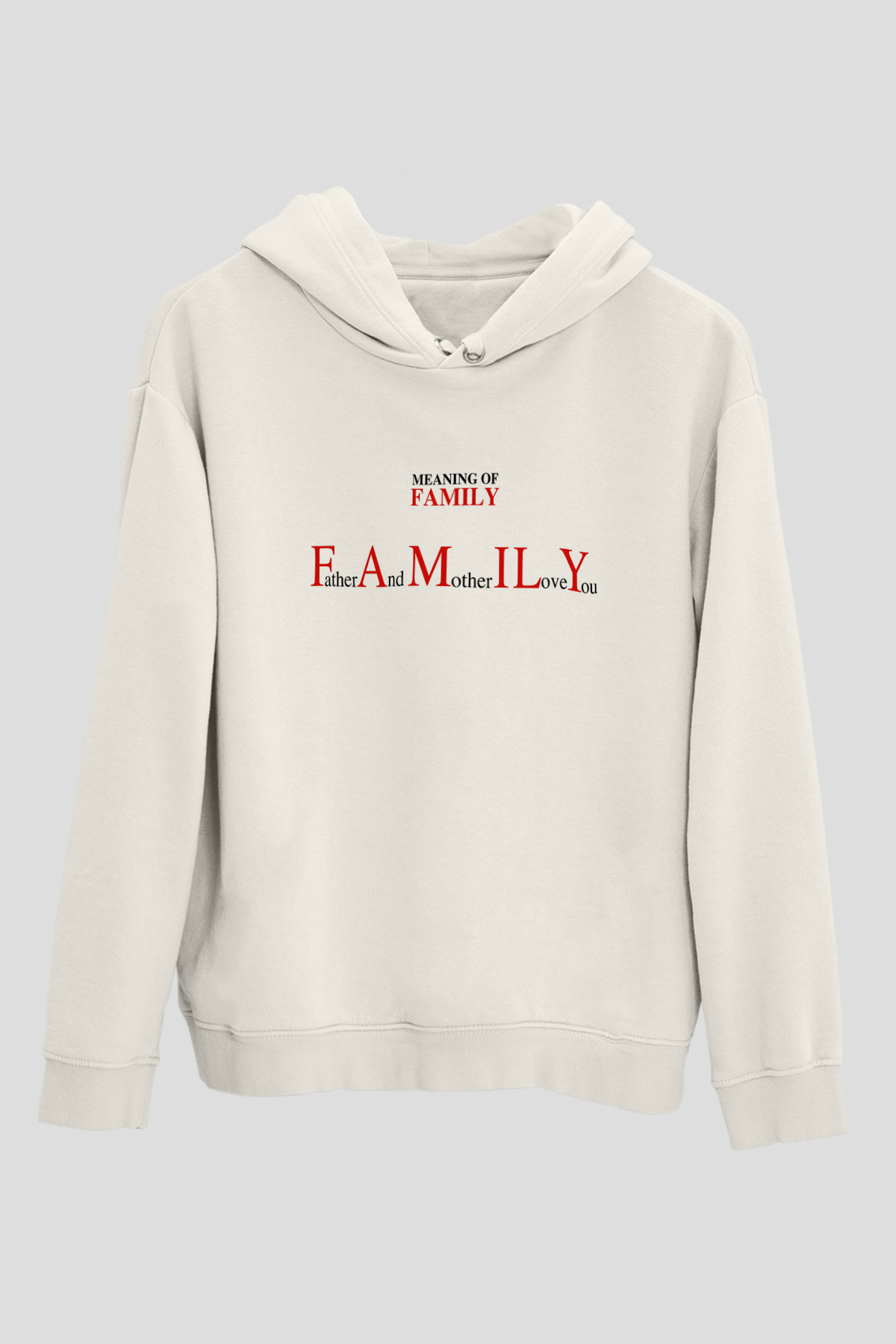 Anneler Günü Beyaz Unisex Kapşonlu Sweatshirt