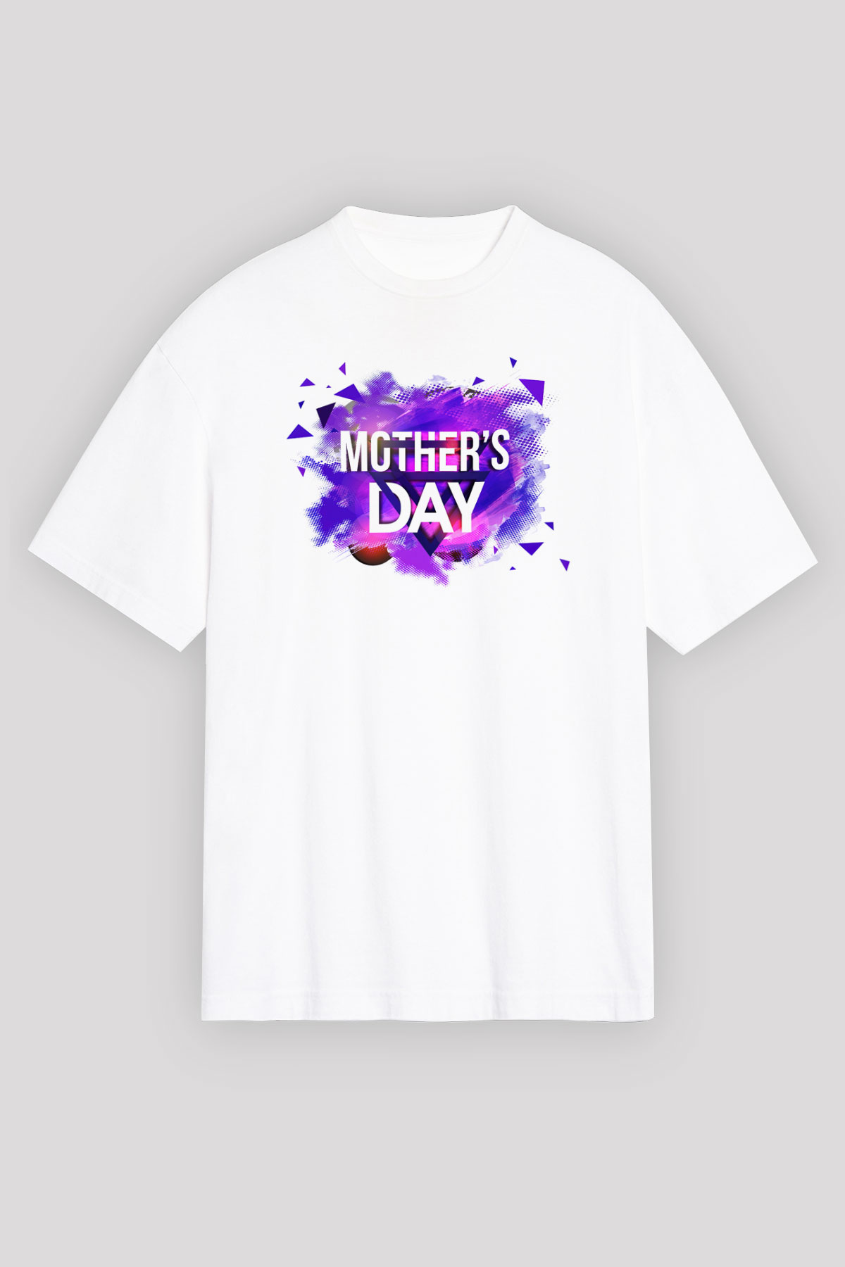 Anneler Günü Beyaz Unisex Oversize Tişört T-Shirt