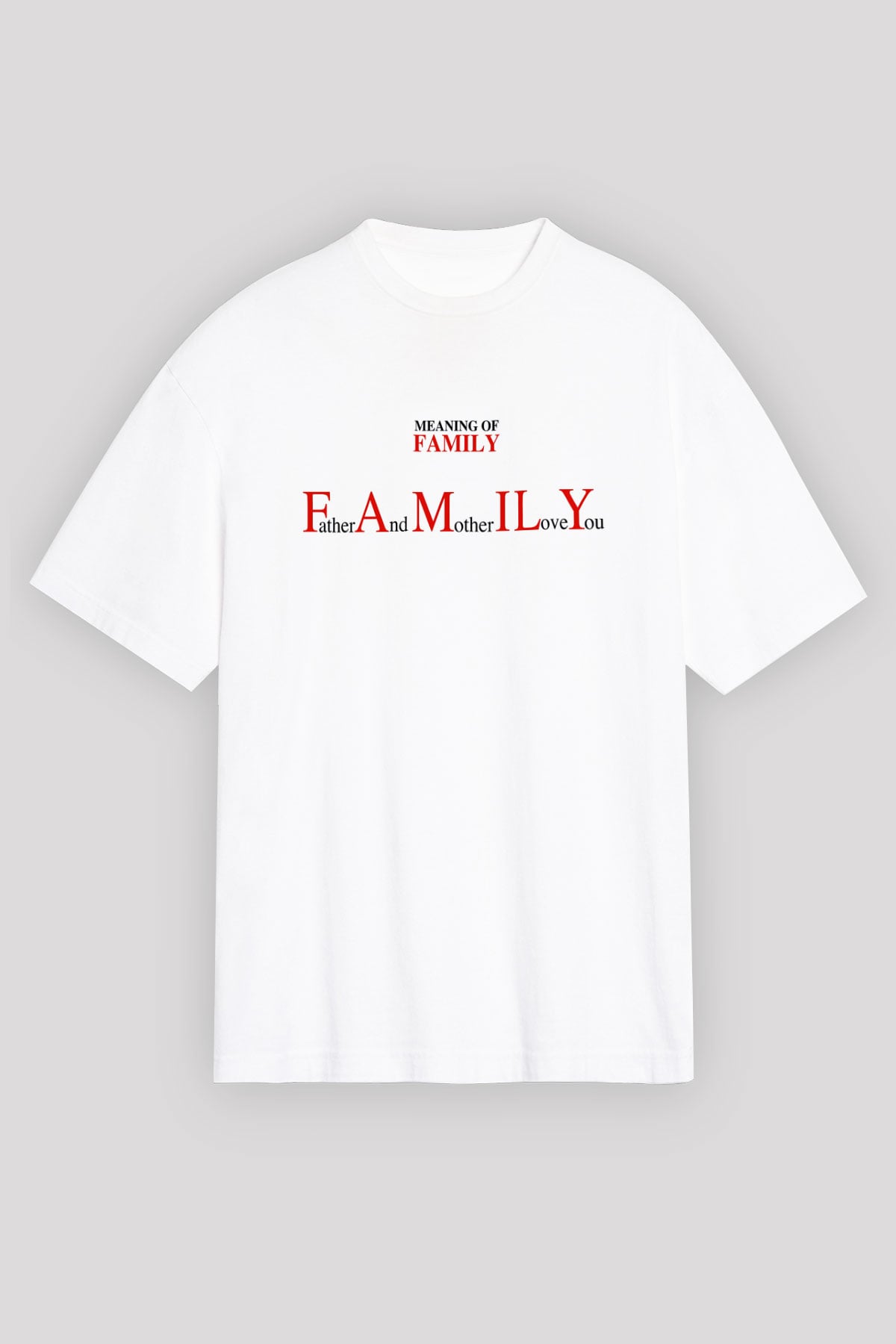 Anneler Günü Beyaz Unisex Oversize Tişört T-Shirt