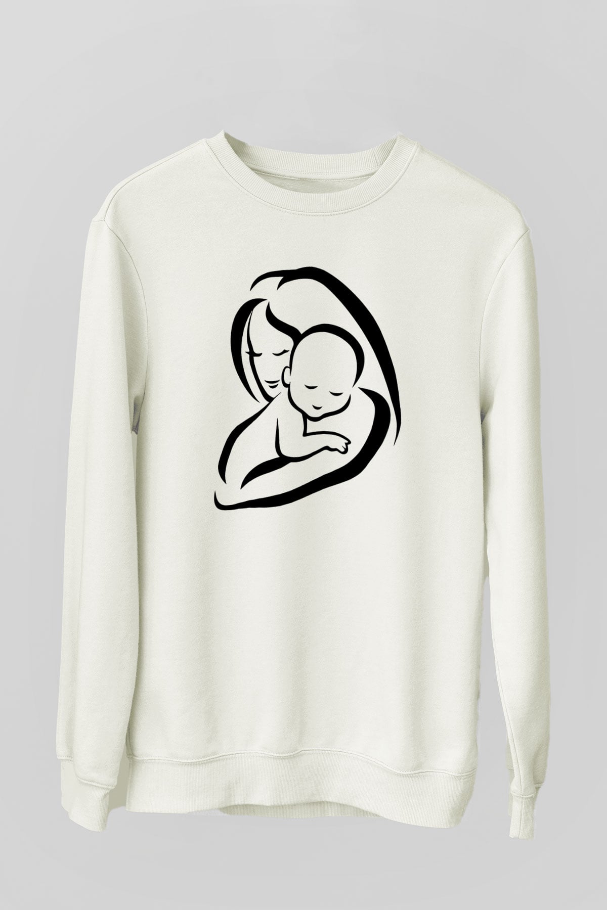 Anneler Günü Beyaz Unisex Sweatshirt