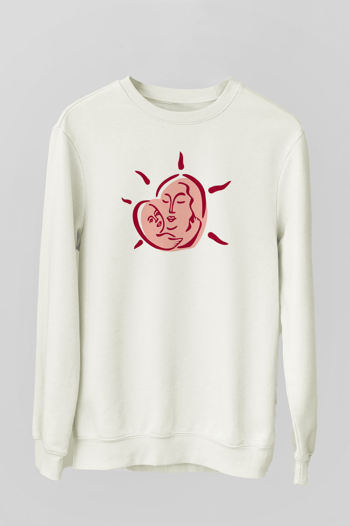 Anneler Günü Beyaz Unisex Sweatshirt