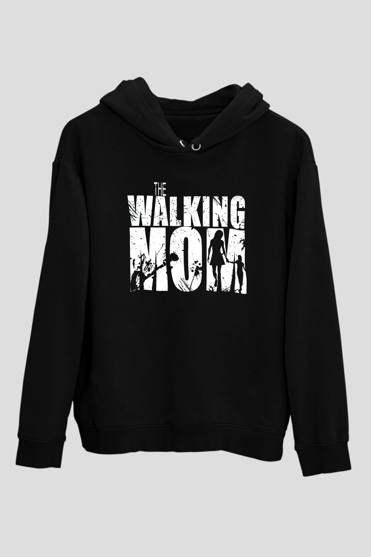 Anneler Günü Siyah Unisex Hoodie