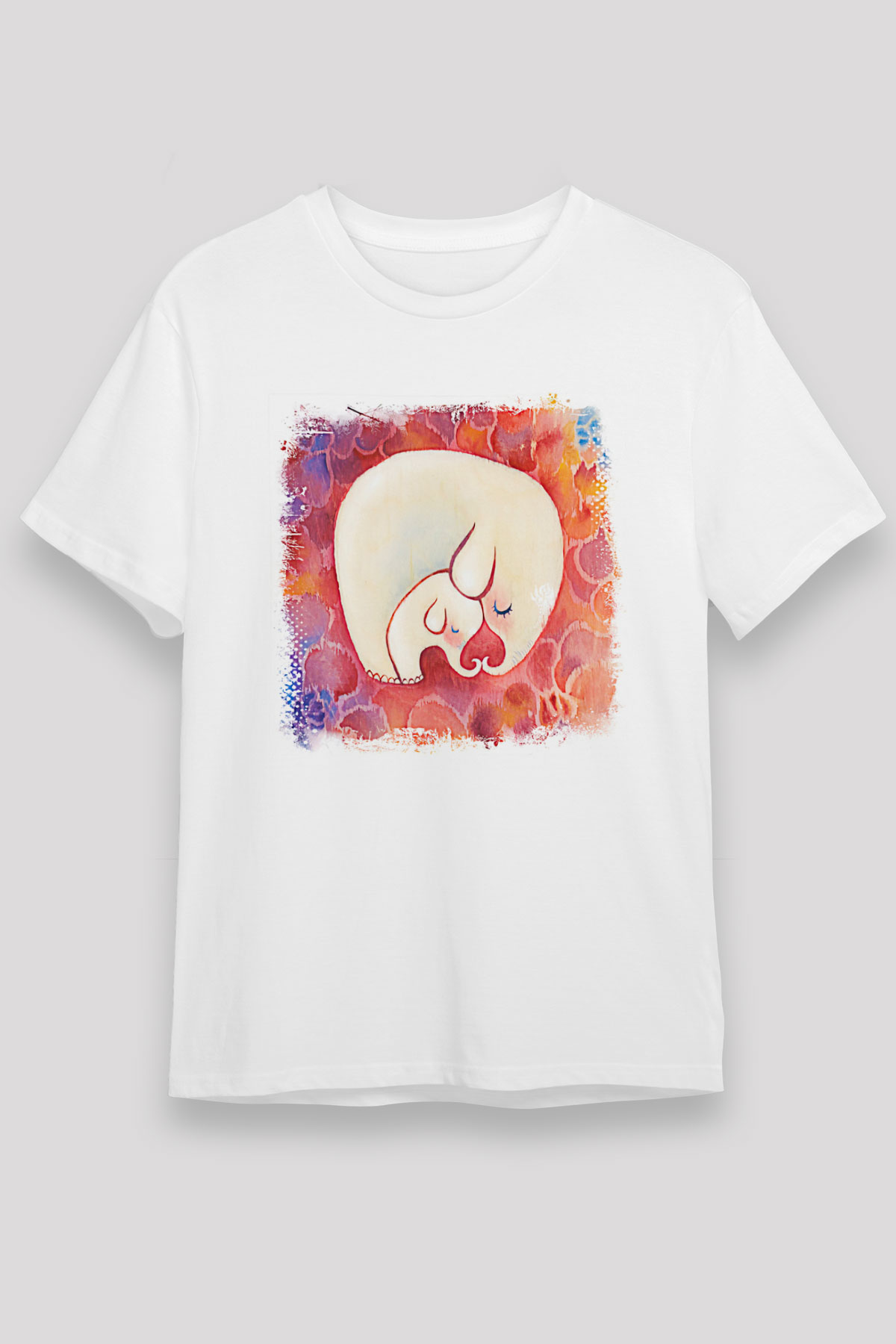 Anneler Günü Unisex Baskılı Beyaz Tişört - Tshirt