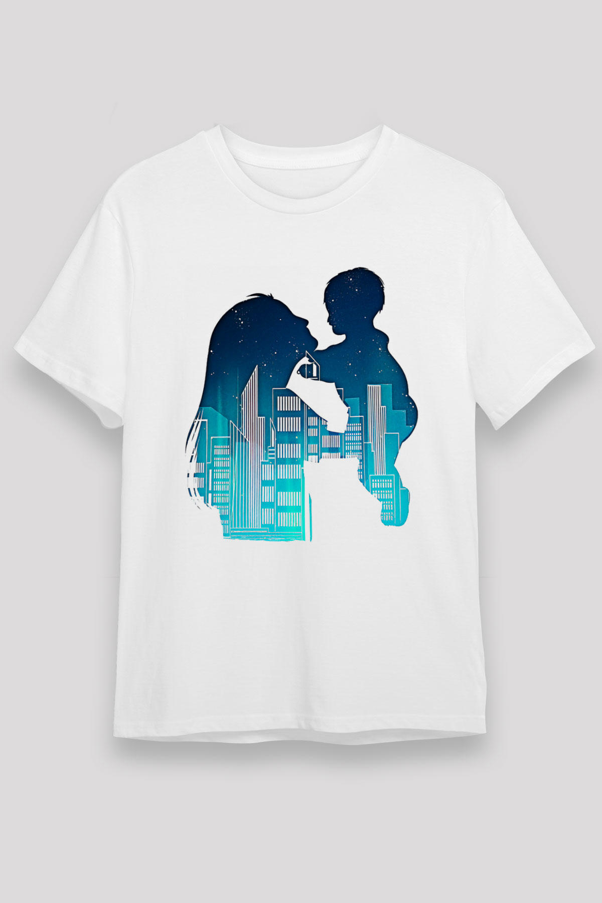Anneler Günü Unisex Baskılı Beyaz Tişört - Tshirt