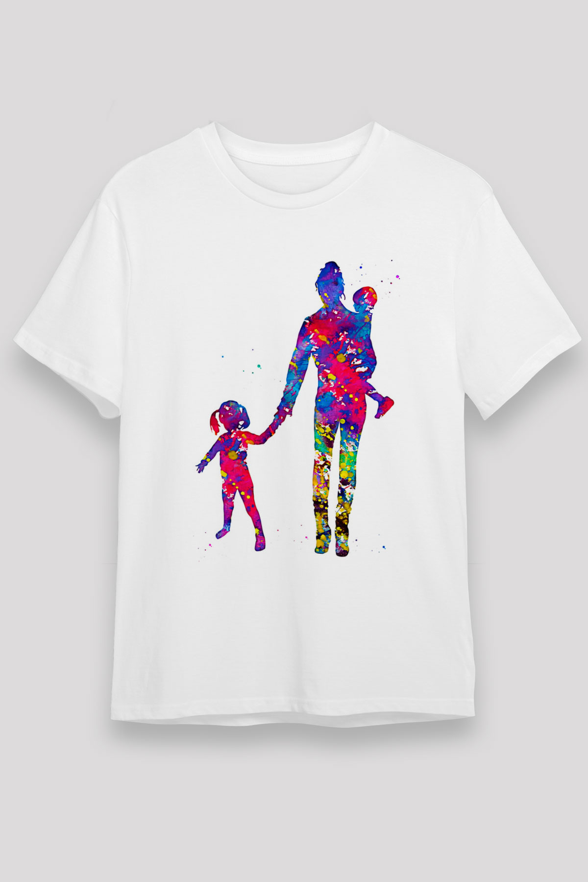 Anneler Günü Unisex Baskılı Beyaz Tişört - Tshirt