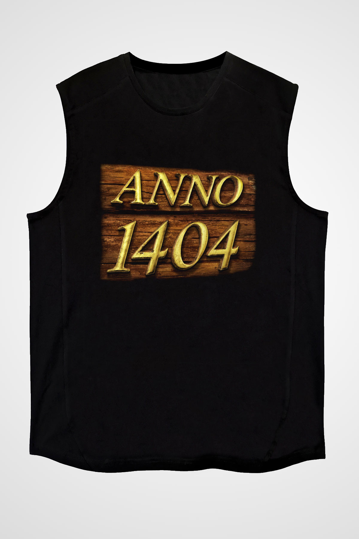 Anno 1404 Siyah Unisex Kolsuz Tişört