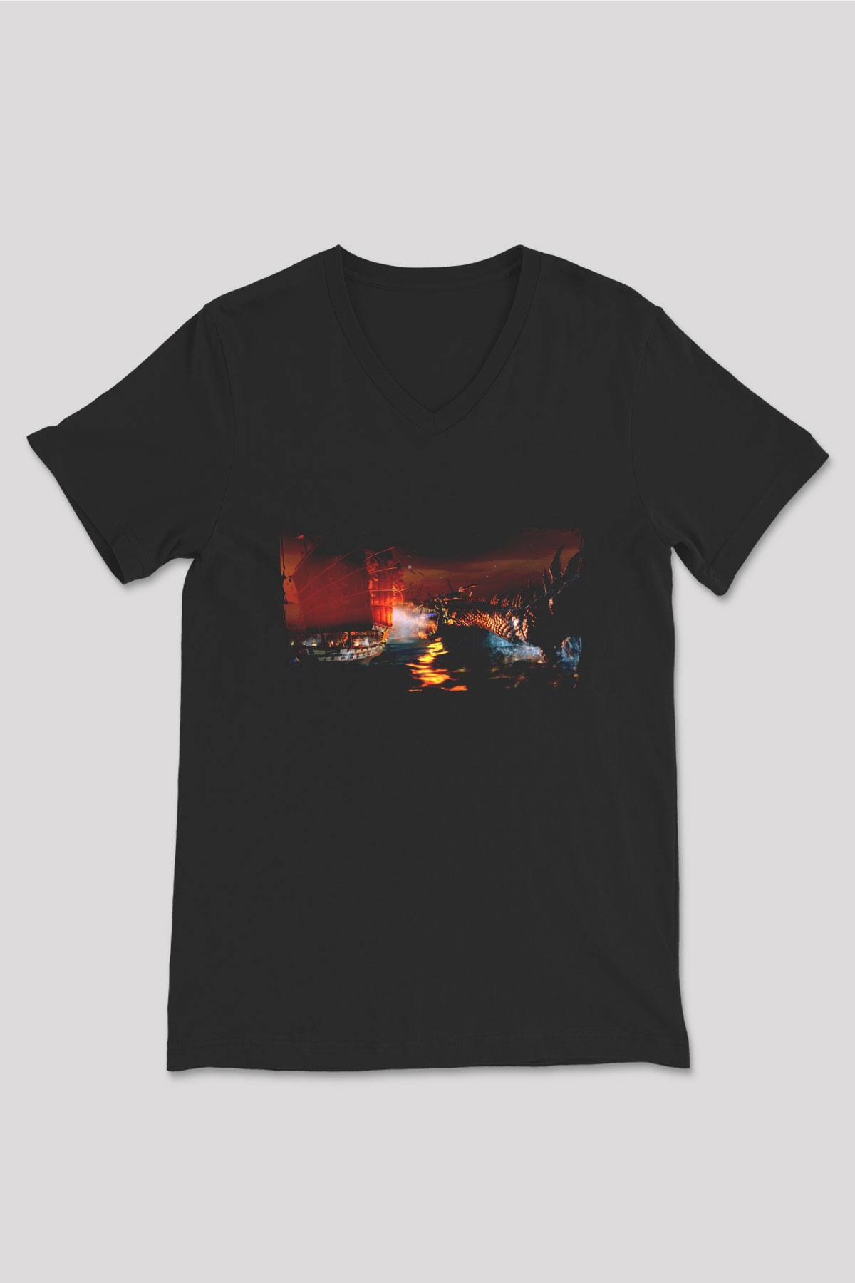 Anno 1404 Siyah Unisex V Yaka Tişört