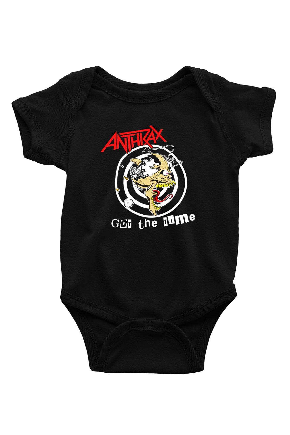 Anthrax Baskılı Siyah Bebek Body - Zıbın