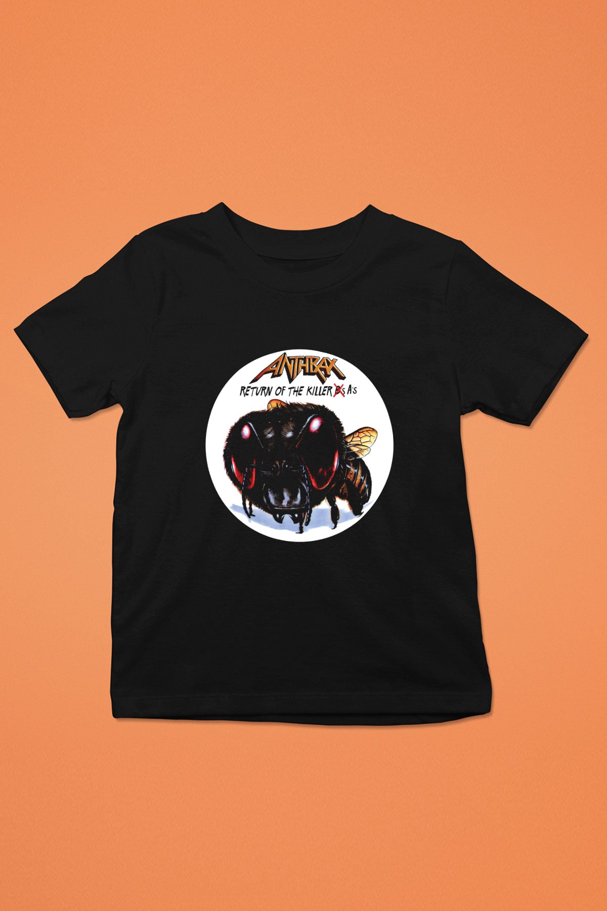 Anthrax Baskılı Unisex Siyah Çocuk Tişört