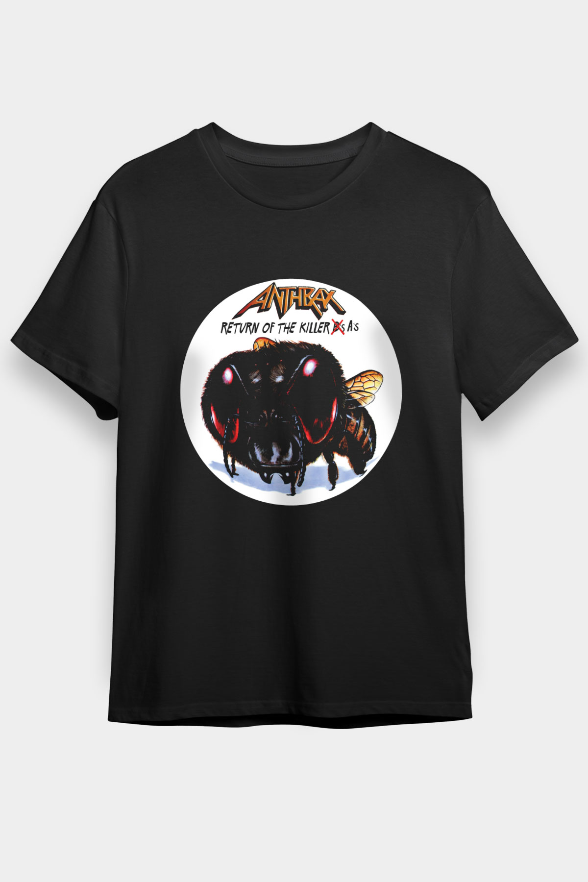 Anthrax Baskılı Unisex Siyah Tişört
