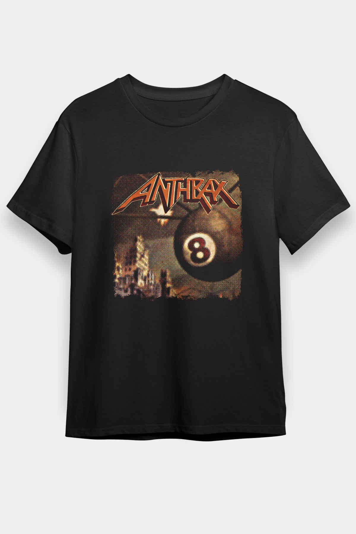 Anthrax Baskılı Unisex Siyah Tişört