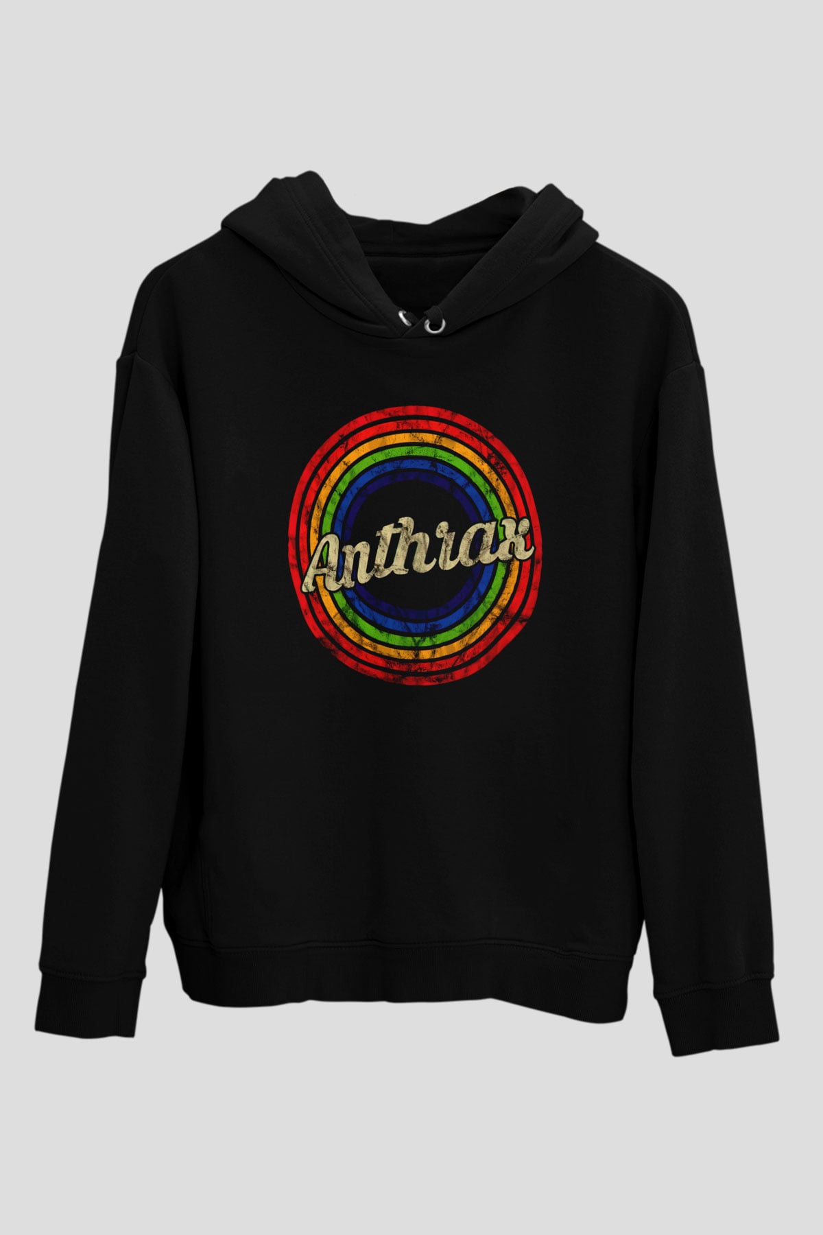 Anthrax Siyah Unisex Kapüşonlu Sweatshirt