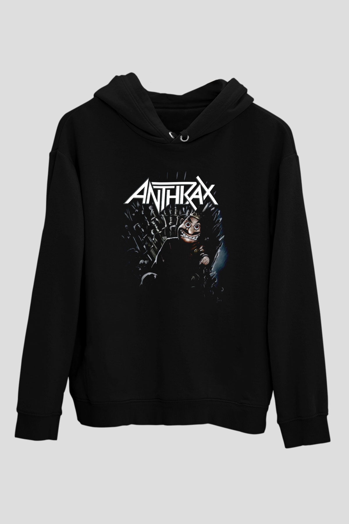 Anthrax Siyah Unisex Kapüşonlu Sweatshirt