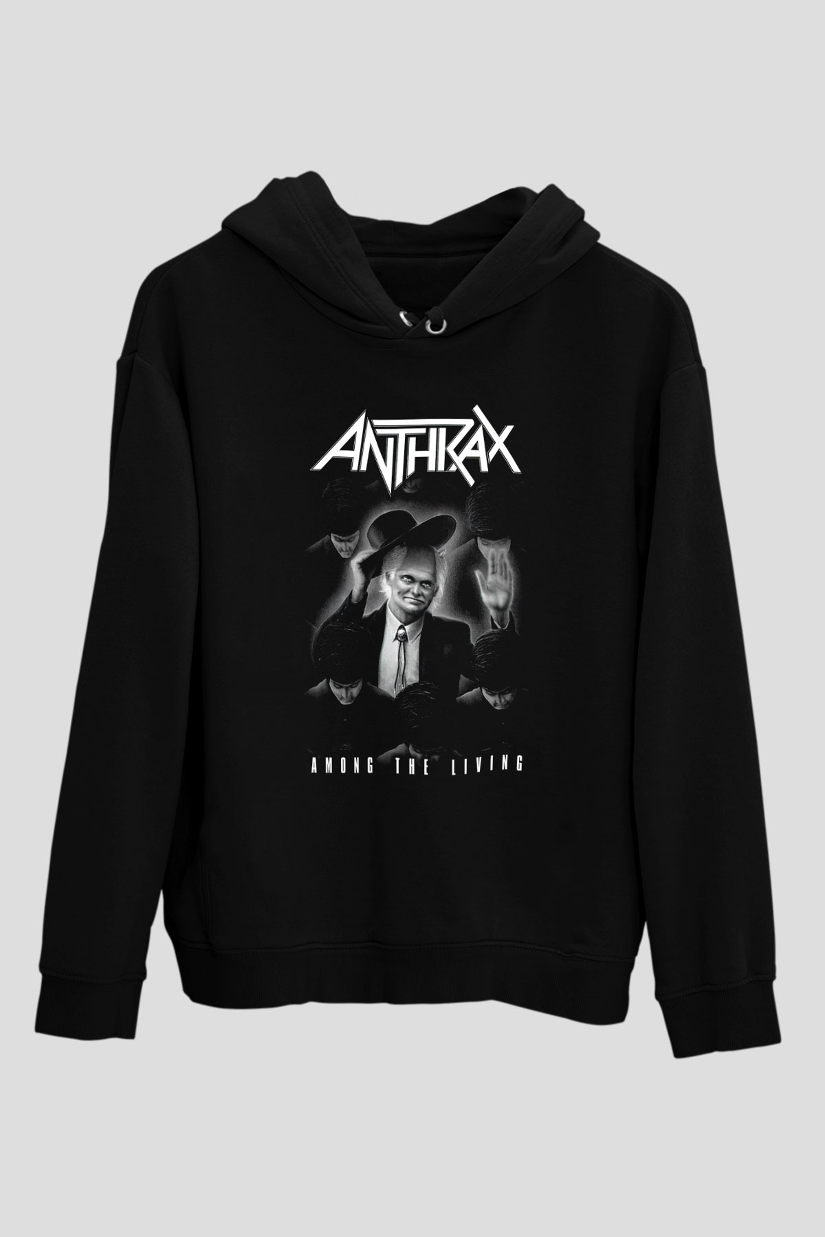 Anthrax Siyah Unisex Kapüşonlu Sweatshirt